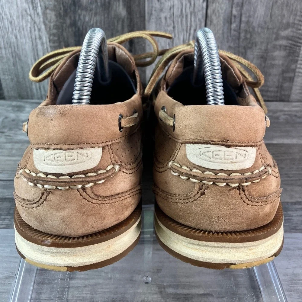 KEEN Newport Boat Shoes 1002900  Brown Leather Men's Size 8 Waterproof